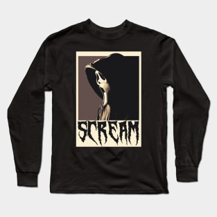 Scream Pop Art Style Long Sleeve T-Shirt